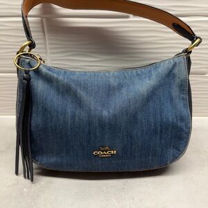 Coach Denim Sutton Shoulder Bag